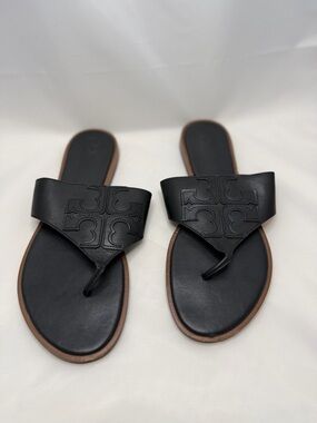 Tory Burch Black Leather Sandals 9m - Like New